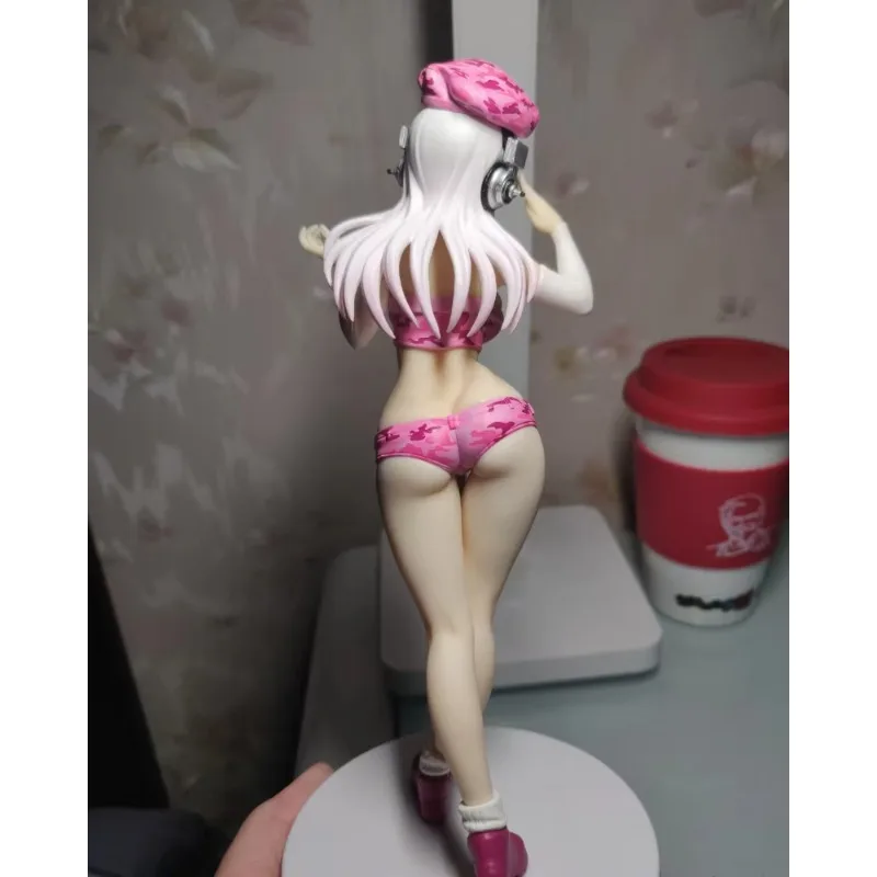 FuRyu Original:Super Sonico MILITARY GIRLS 18cm PVC Action Figure Anime Figure Model Toys Figure Collection Doll Gift