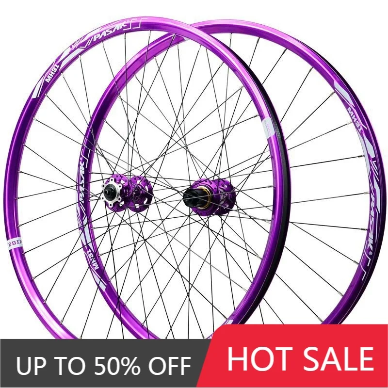 

STLF PASAK bicycle wheel Disc Brake HG MS XD Purple Quick Release thru axle 26 27.5 29 Inch MTB Rim Wide Ring Set for Mountain b