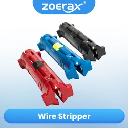 ZoeRax Electric Wire Stripper Pen network cable Tools Wire Cable Rotary Coaxial Wire Stripping Pliers (Red/Blue/Black)