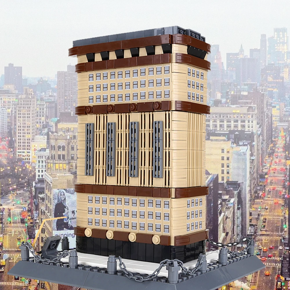 Blocs de Construction en fer plat, Architecture moderne créative et mondiale, amérique, New York, Fuller, ensembles de Construction, jouets modèles en brique