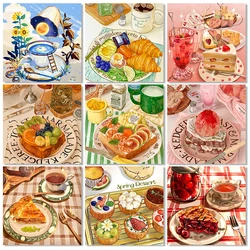 5D DIY Cake Dessert Diamond Painting Food Diamond Embroidery Full Square Round Drill Cross Stitch Set Art Home Decoration Gift