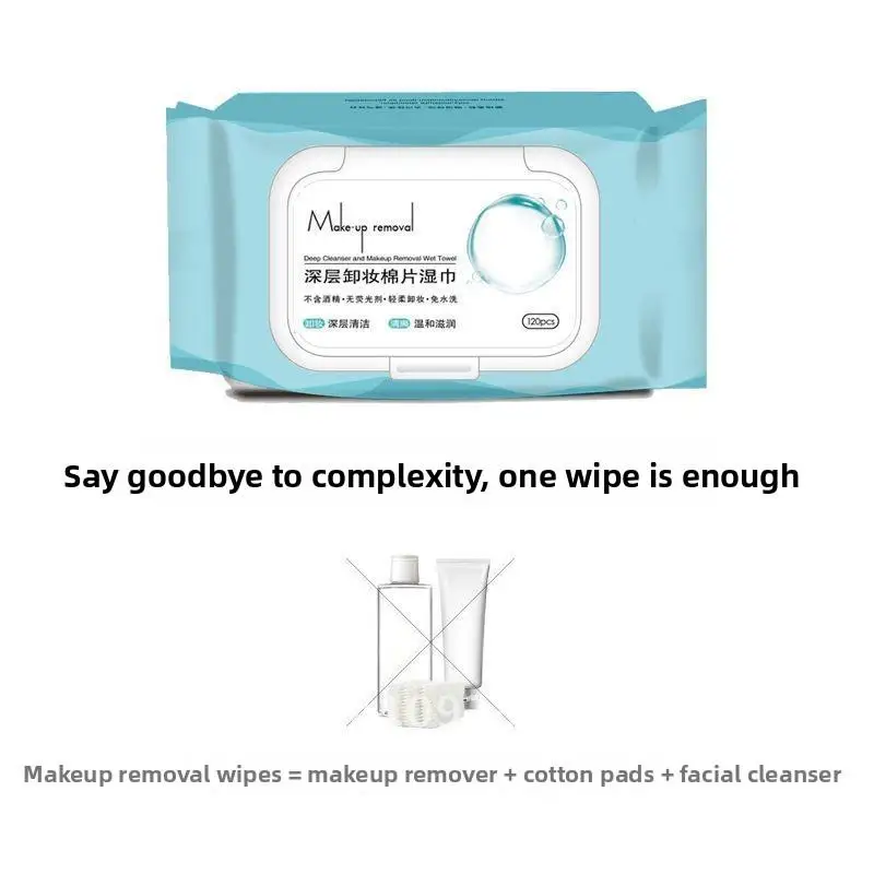 Salviette struccanti usa e getta - Cotone liquido portatile delicato non irritante per la pulizia profonda, senza lavaggio per tutti i tipi di pelle