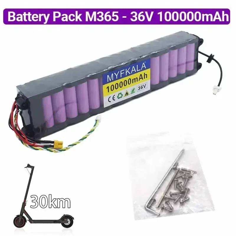 

Brand New 36V 100Ah Battery for Xiaomi M365/Pro/1S Special Battery Pack 36V Battery Riding 30km BMS+Charger Scooter Accessories