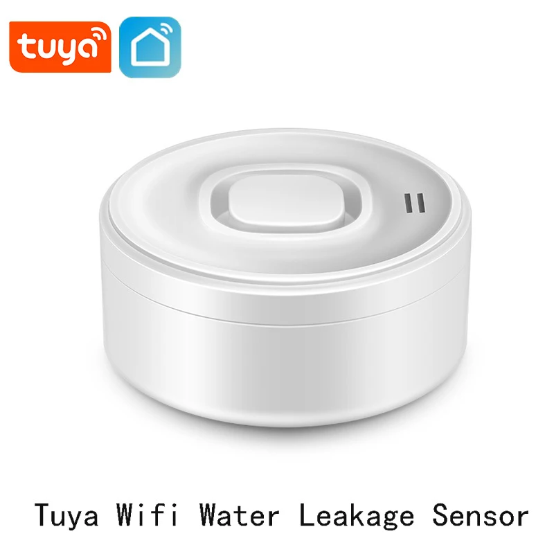 

Tuya Smart WIFI Water Leak Detector with 100dB Alarm, APP Control, Works with Alexa & Google Assistant, No Hub Needed
