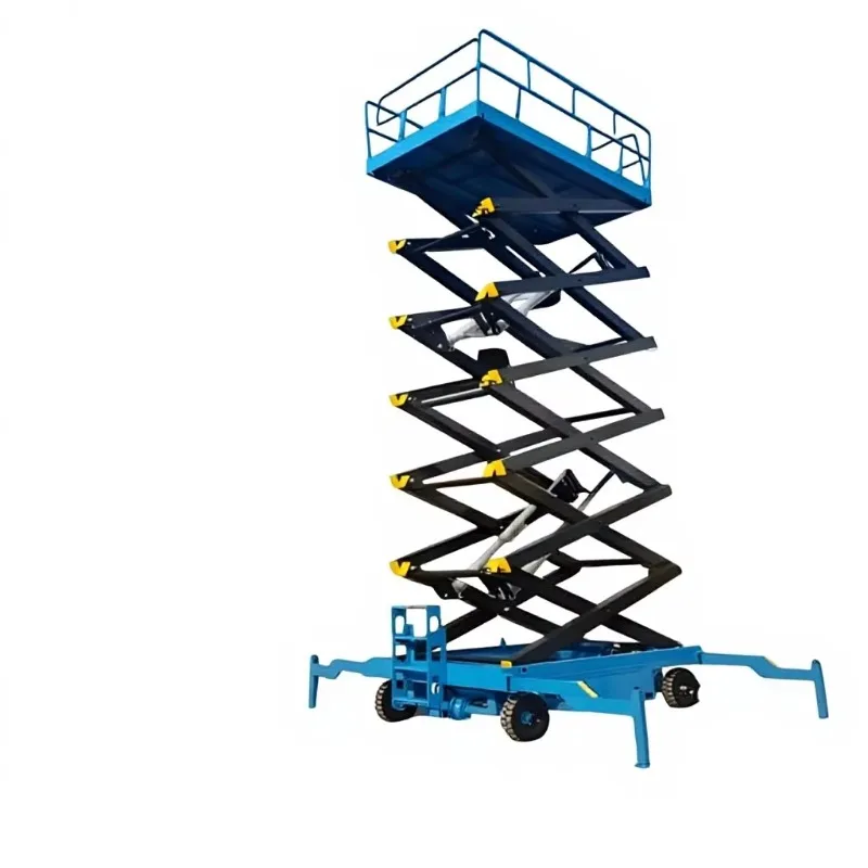 WH1 foldable lightweight MEWP mobile work platform for road monitoring installation and traffic construction