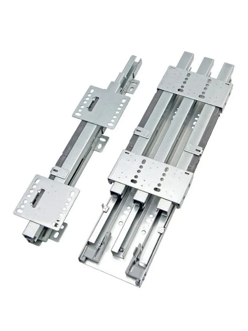 for High Cabinet Bottom Mounted Heavy-duty Rail Stair Wardrobe Support  Push-pull Slide Drawert Damped Buffer Track