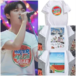 Korean Drama Watermelon Sugar Choi Hyun Wook Hip Hop Kpop Raper Twinkling Shiny Summer Cotton Short Sleeve T Shirt Kid Men Women