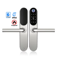 304 Stainless Steel Digital Smart Lock Aluminum Sliding Door Keyless Home Security TUYA TTlock Waterprooof Door Lock