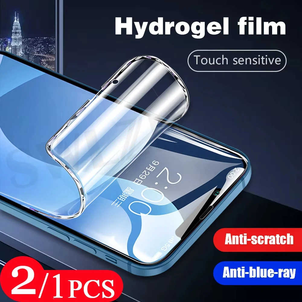 

1-2Pcs Full Cover Hydrogel Film For Moto Z4 Edge S20 S30 20Lite Moto One Action Hyper Macro Vision Soft Film Screen Protector