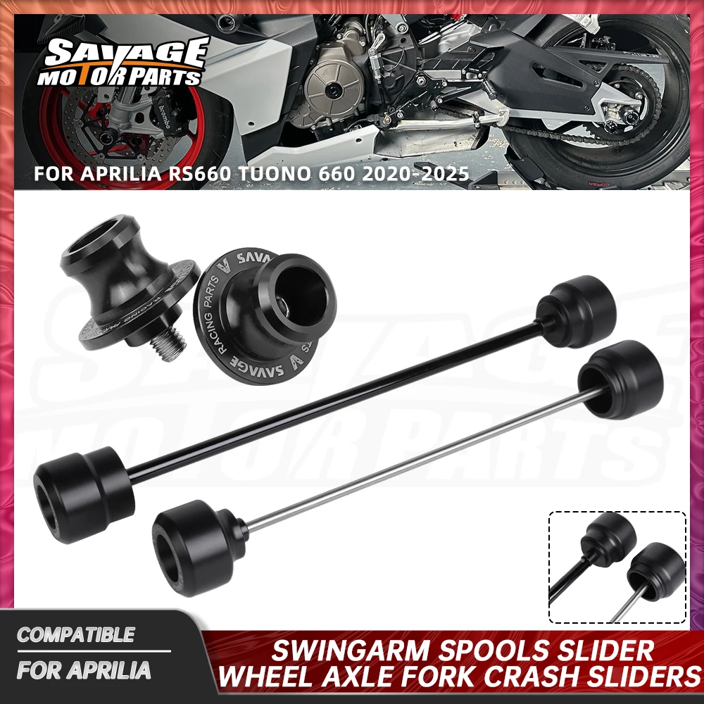 

RS660 2025, вилка колесной оси, слайдеры для Aprilia Tuono 660 2020-2024, ступица колес, защита от столкновений, задний маятник, слайдер