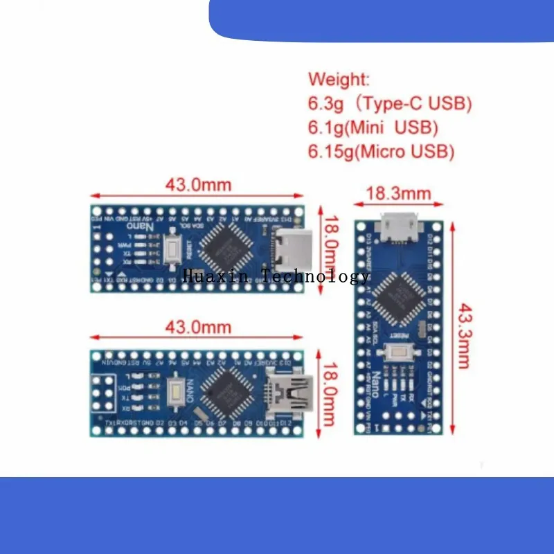 ATMEGA328P Mini Type-C Micro USB Nano V3.0 Nano controller with compatible 2014 version programme for arduino driver