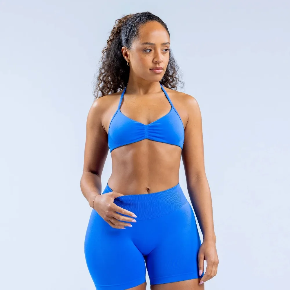 

Summer Popular 2-piece Set European and American Neck Fitness Sports Bra Sexy Back Hip Fitness Shorts Yoga Clothes