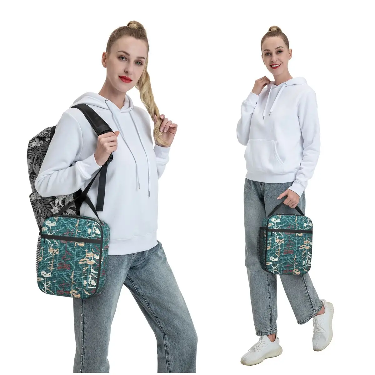 MCO Orlando International Airport Carpet Insulated Lunch Bag for Women Kids Portable Food Boxes Thermal Lunch Box Tote