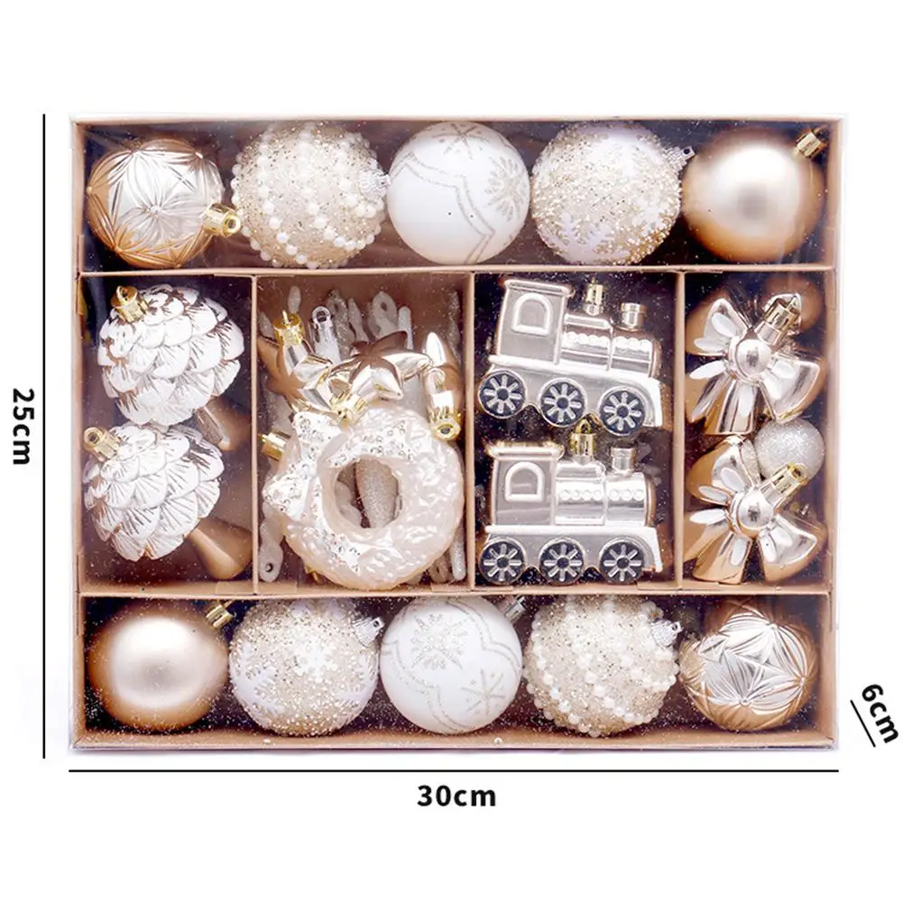 For Christmas Tree Christmas Ball Set Christmas Celebration 30*25*6 Cm Colorful Holiday Decoration Balls Easy Storage Packaging