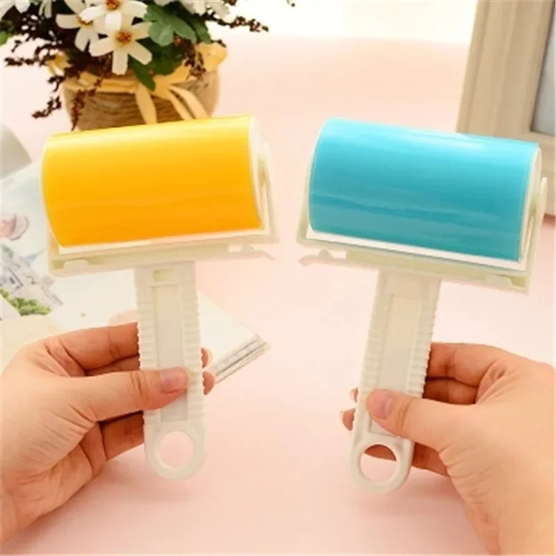 High Quality New Washable Reusable Clothes Hair Pet Hair Sticky Roller Household Cleaning Portable Hair Remover Roller-Brush