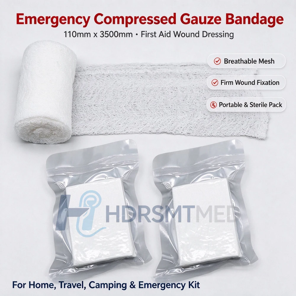 5-50pcs 11x35cm Rescue Vacuum Sealed Compressed Sterile Medical Z-Fold Gauze Haemostatic Trauma Bleed Control Dressing Bandage