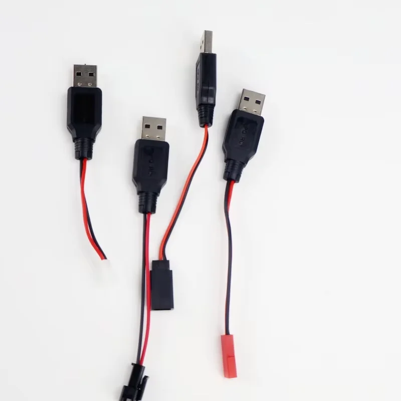 

RC USB Charging 3.7V Lithium Battery Charger JST /SM / Air / Futaba Plug Cable USB to for 3Rc Drone Quadcopte