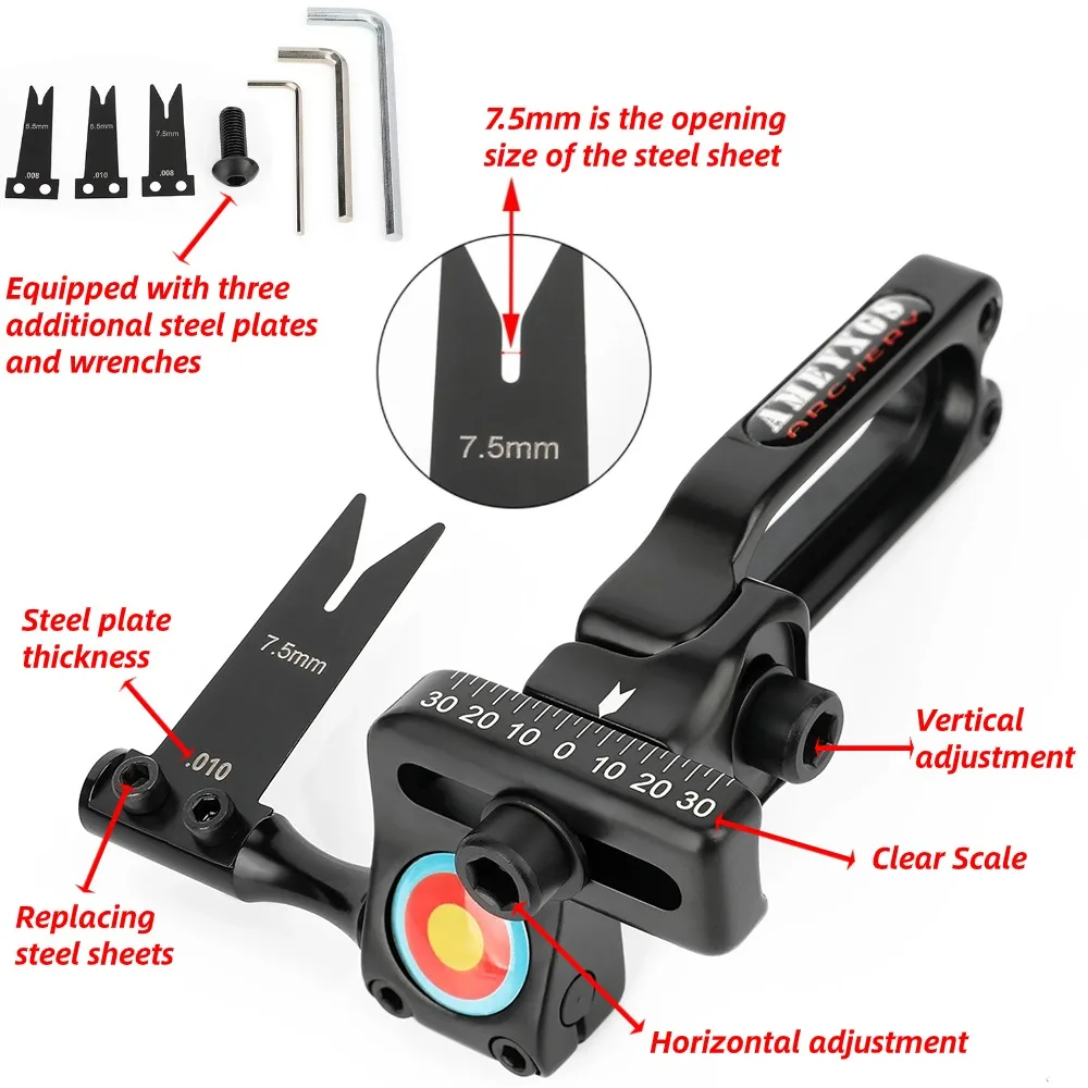 Archery Drop Away Arrow Rest with Can Replace Steel Blade Adjustable for Compound Bow Right Hand Shooting Hunting Accessories