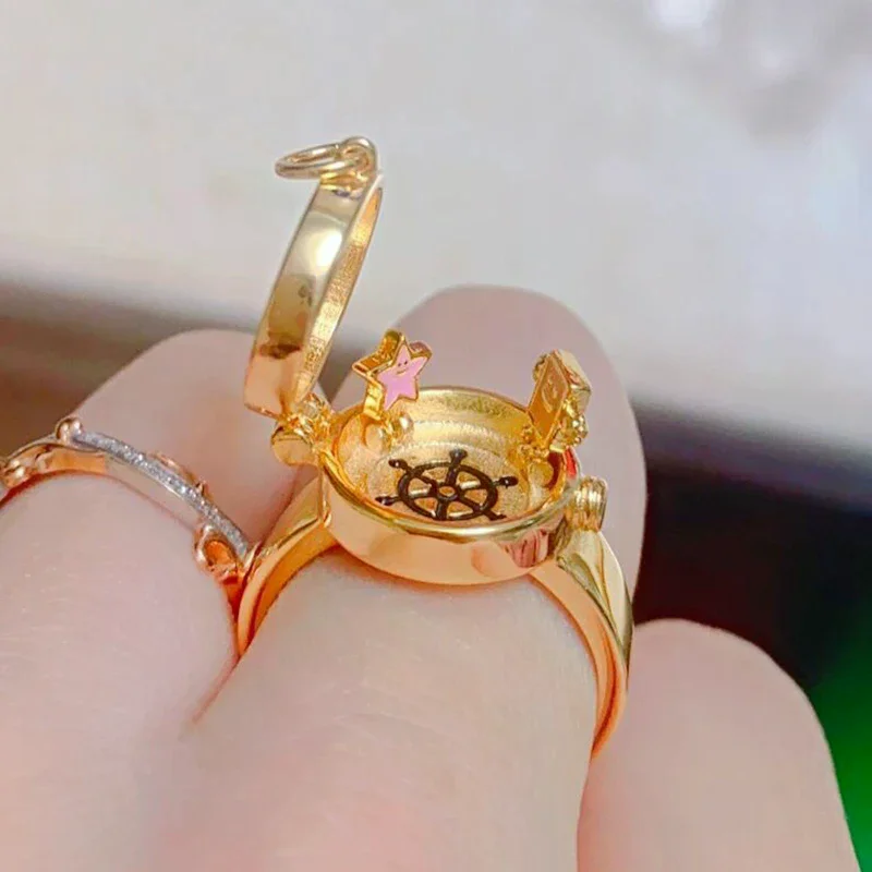 2022 Trend Bff Ring for Teen Cute Anime Opening Ring for Woman Man Jewelry Close Friend Birthday Party Gift