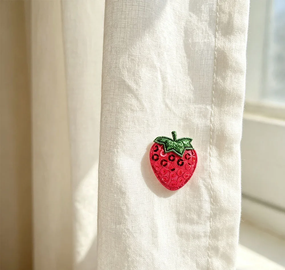 20 Stück Pailletten-Erdbeer-Stickerei-Patch zum Nähen, appliziert, zum Aufnähen von Kleidung, Motiv, Abzeichen, DIY-Reparatur – Detail 10
