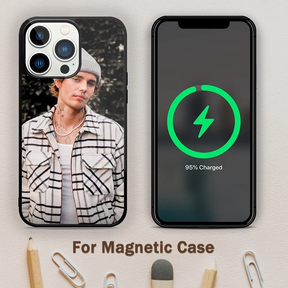 Singer J-Justin B-Bieber Phone Case For Magnetic Attraction iPhone 11 12 13 14 15 Mini Pro XS Max X S Plus XR Shell