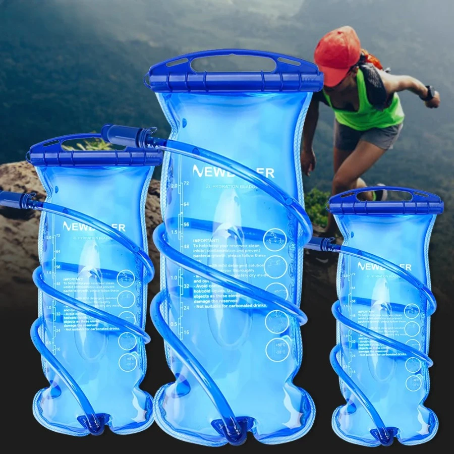 NEWBOLER Water Bag Reservoir Water Replenishment Bag Storage Bag without Bisphenol 1.5L 2L 3L Running Sports Tank Backpack