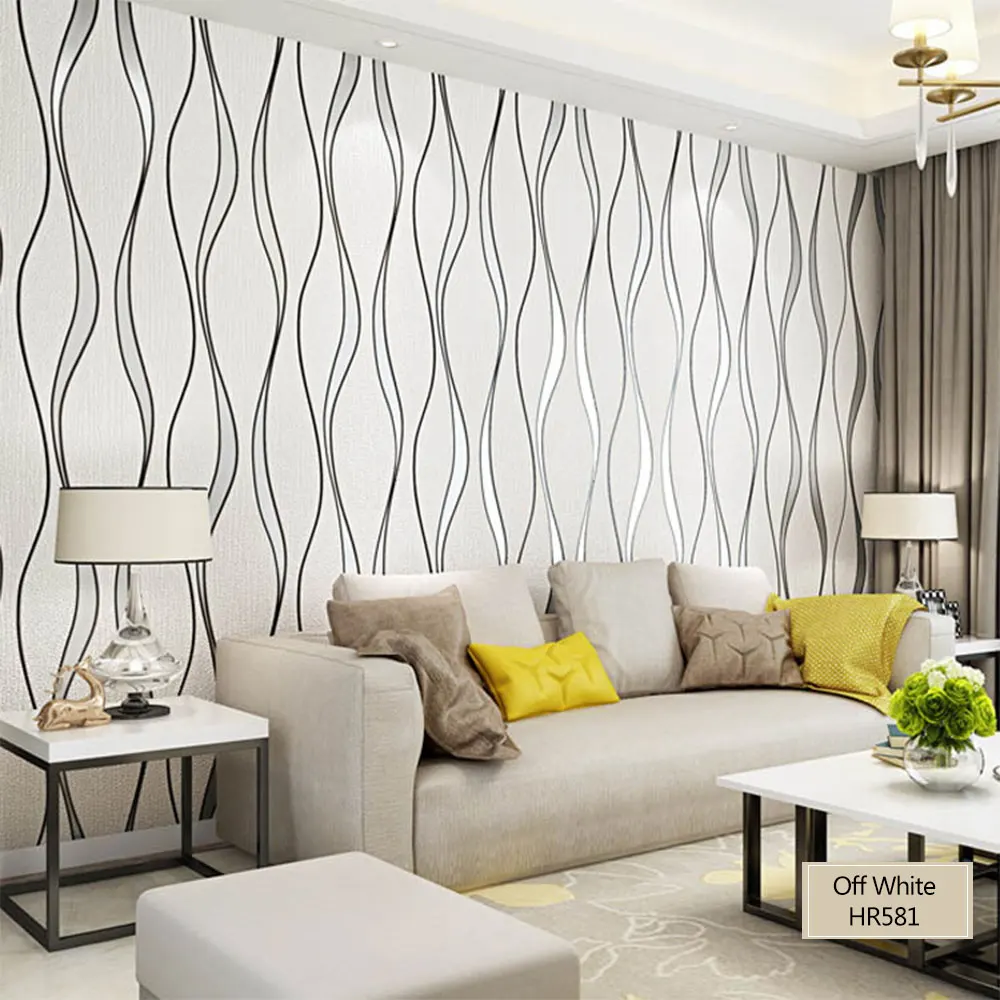 Imagem -04 - Water Wave Pattern Non Woven Wallpapers Curvo Imitação Deer Skin Decoração de Alta Qualidade 3d