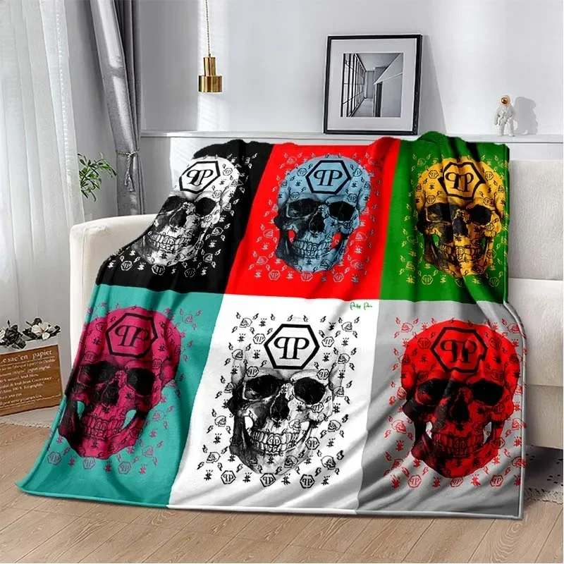 Fashion P-Philipp Plein Bedroom Decoration Flannel Blanket Living Room Sofa Cover Blanket Soft and Warm Customization