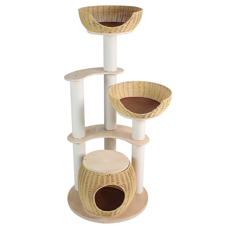 

Solid wood cat frame cat tree cat climbing frame scratching board custom climbing frame solid wood for CTS-010