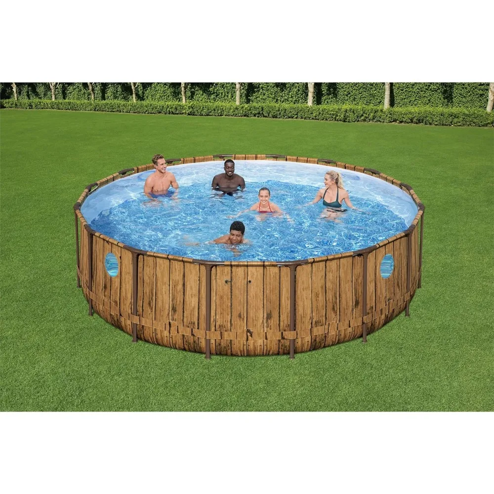 

Outdoor Hot Tubs, Above Ground Outdoor Swimming Pool Set with 530 GPH Filter Pump, Ladder, and Pool Cover Hot Tubs