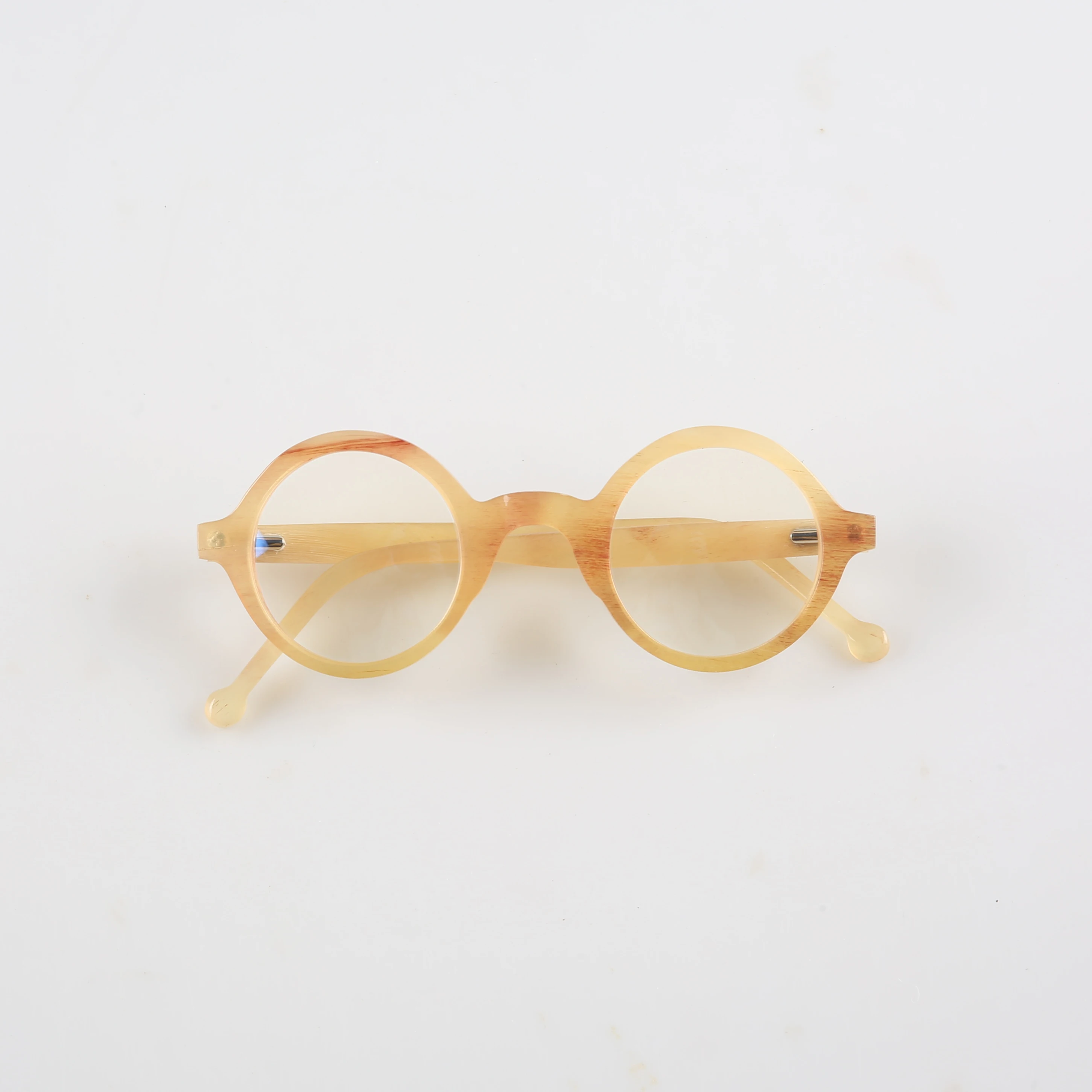 

Eyeglass Frames Unique Round Vintage Optical Eyeglasses Round Retro Handmade Honey Horn Retro Prescription Man Glasses Frames