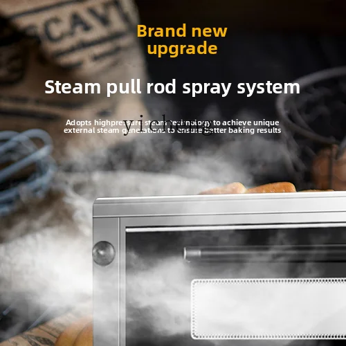 

XL 1 Commercial Oven with Steam Spray Cordierite Slab Baking Two Layers Four Plates Open Furnace