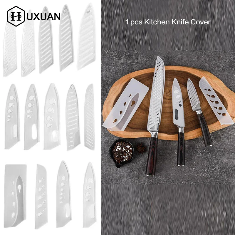 Eco-Friendly Transparent White Plastic Kitchen Knife Blade Protector Case - Protective Cover For Sharp Kitchen Accessories