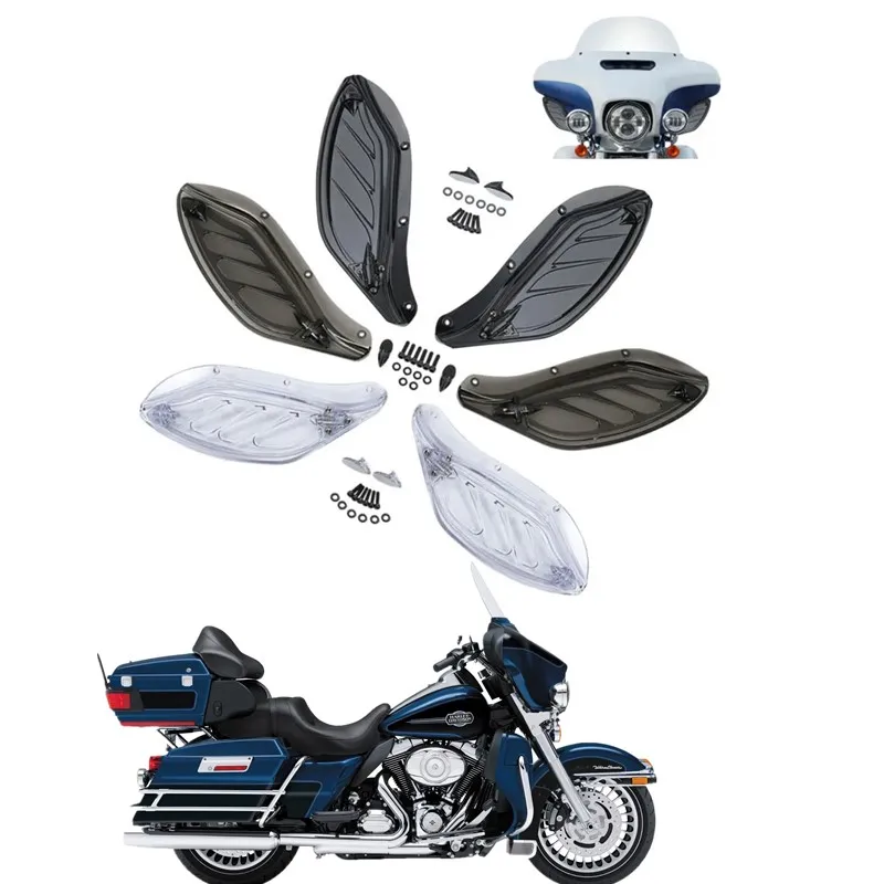 

For Harley Electra Street Glide Trike CVO Ultra Classic 1996-2013 Motorcycle Adjustable Air Deflector Kit Acsessories