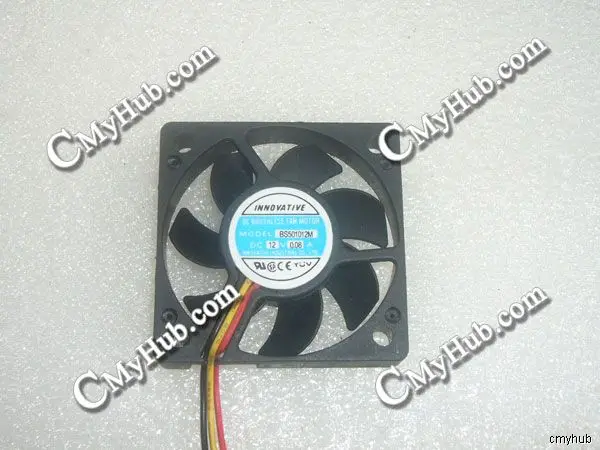 For INNOVATIVE BS501012M DC12V 0.08A 5010 5CM 50MM 50X50X10MM 3pin Cooling Fan BS501012M