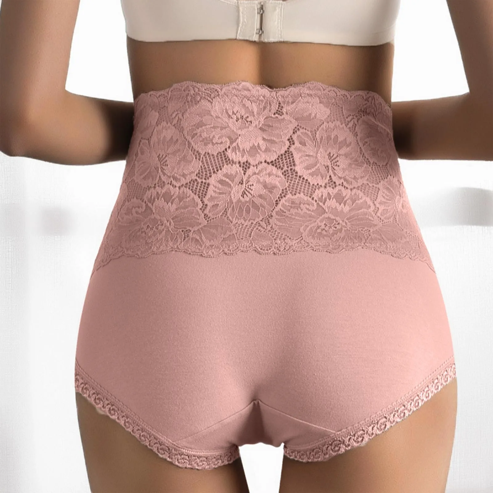 High Waisted Lingerie For Womens Cotton Comfortable Leakproof Menstrual Panties Sexy Butt Lift Lace Embrodier Underpants Hot