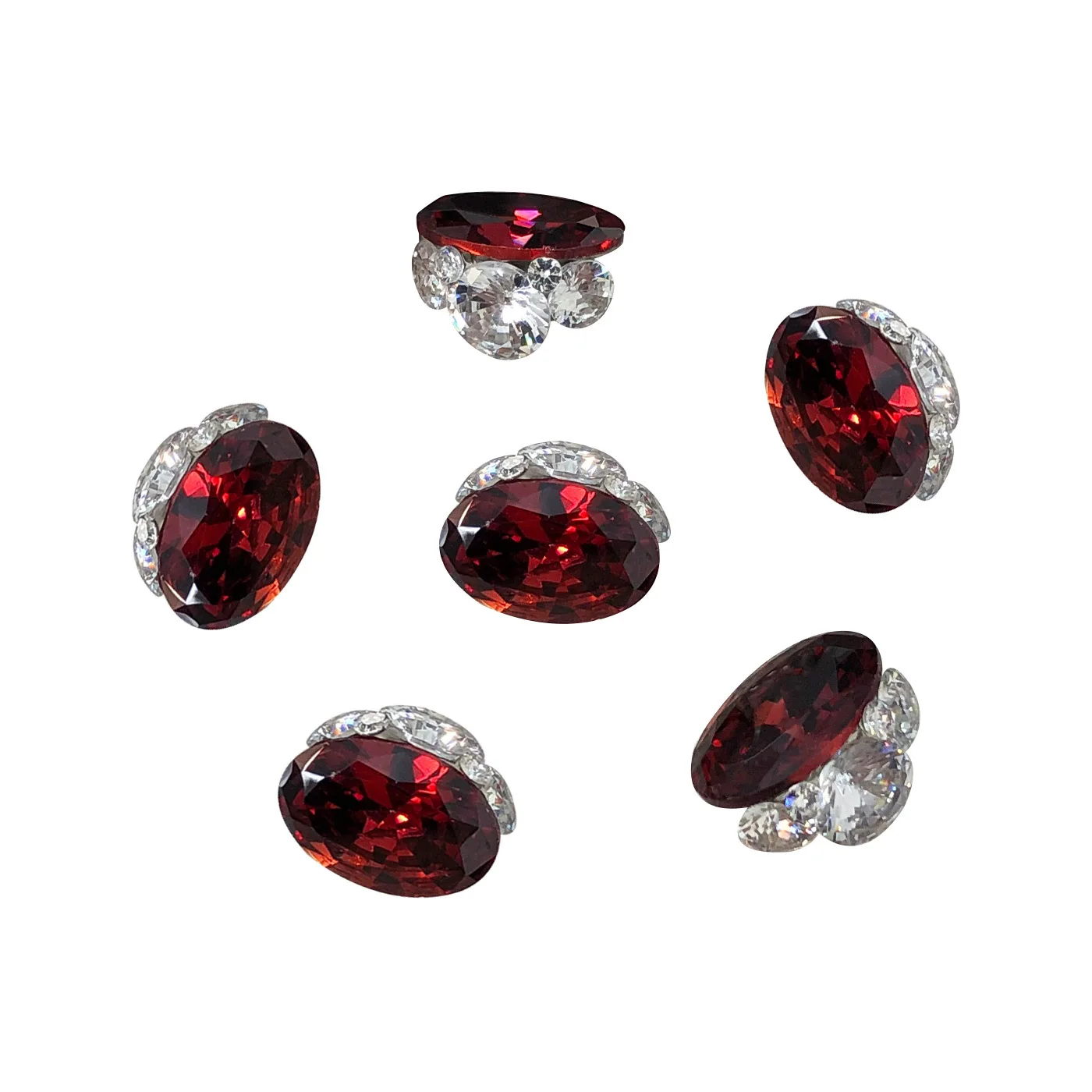5 قطعة الدم الأحمر مسمار الفن حجر الراين كومة السحر مكدسة كريستال الماس جوهرة اكسسوارات ل الأظافر الديكور Manciure لوازم