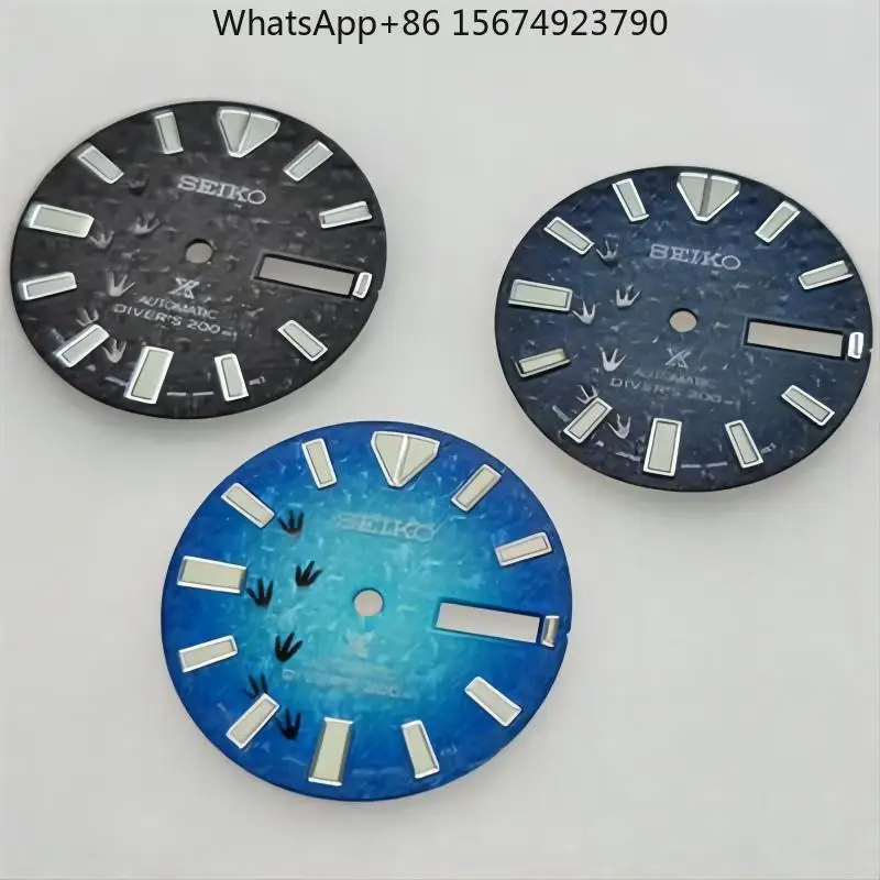 NH36 dial gradual change color dial mechanical watch modification depth diving surface c3 strong green luminous