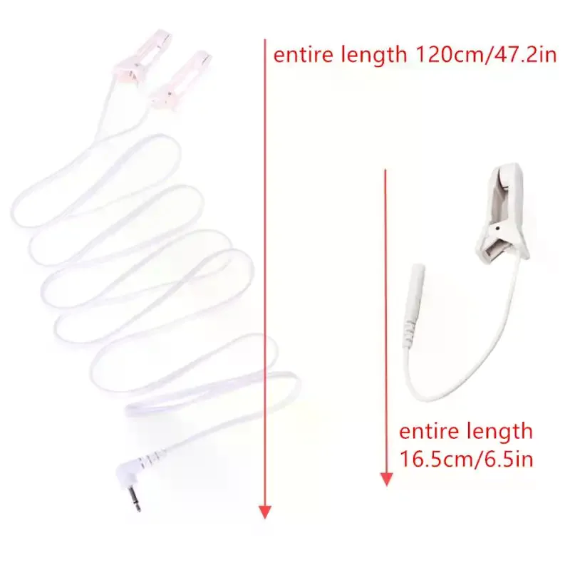 2.0/3.5mm Ear Clips Connection Cables Conductive Standard Pin Muscle Stimulator Digital Therapy Tens Unit Tool Machine