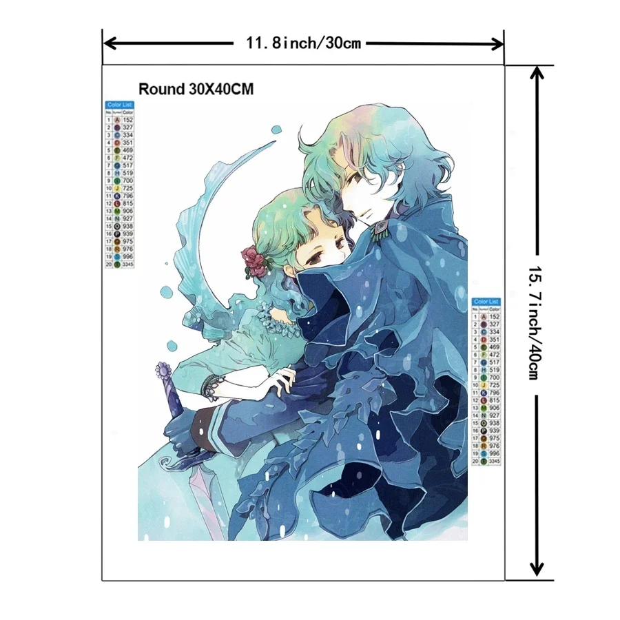 Sugar Apple Fairy Tale Anime 5D DIY Full Diamond Art Painting Fantasy Japan Cartoon Cross Stitch Mosaic Room Decor Gift