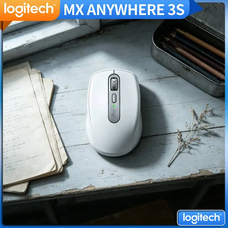 Portable MX Anywhere 3S - 8000 DPI Tracking, Compact Size, Silent Click, Perfect for Mall Kiosk & Mobile Office