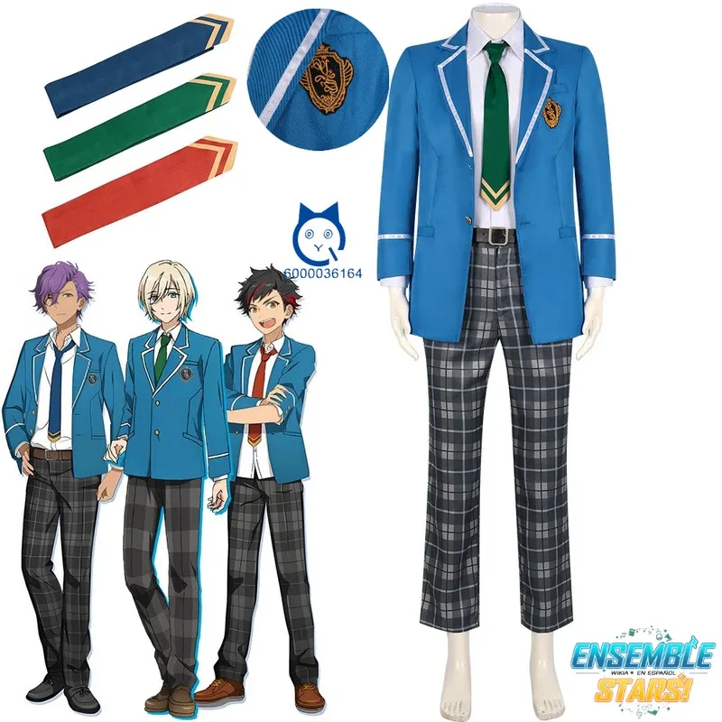 

Game Ensemble Stars Cosplay Costume Fashion Hot Anime Blue School Uniform Suit for Men Women Halloween Party Role Play Comic Con