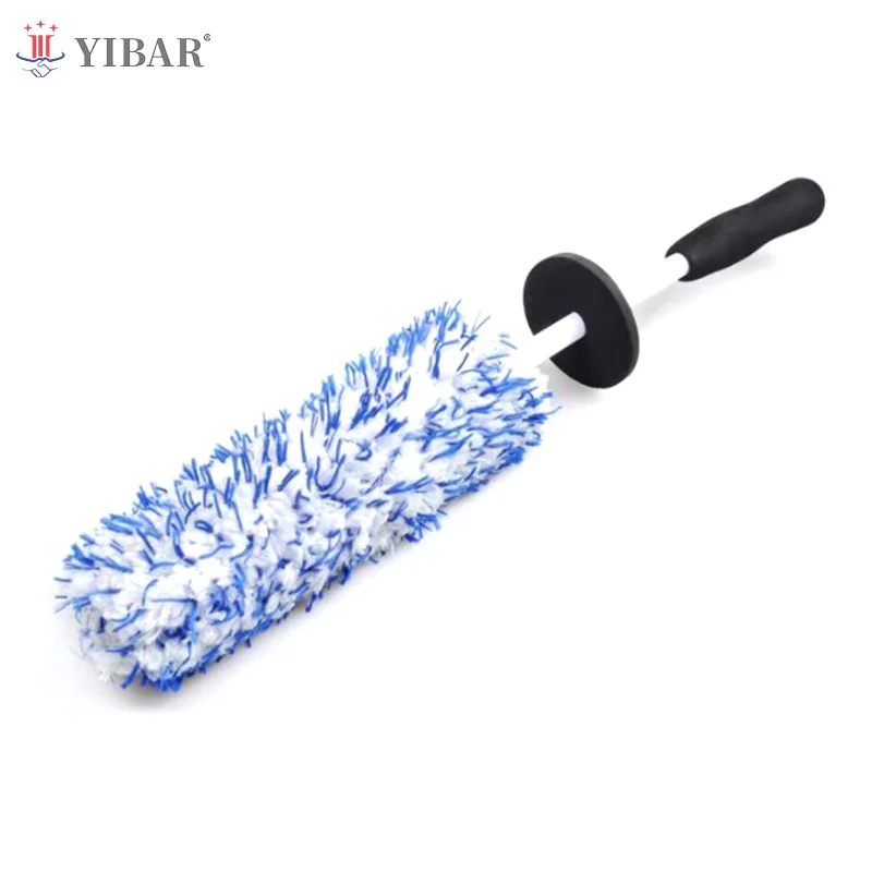 Car Wash Super Brush Microfiber Premium Wheels Brush Non-Slip Handle Easy To Cleaning Rims Spokes Wheel Barrel Car Accessories