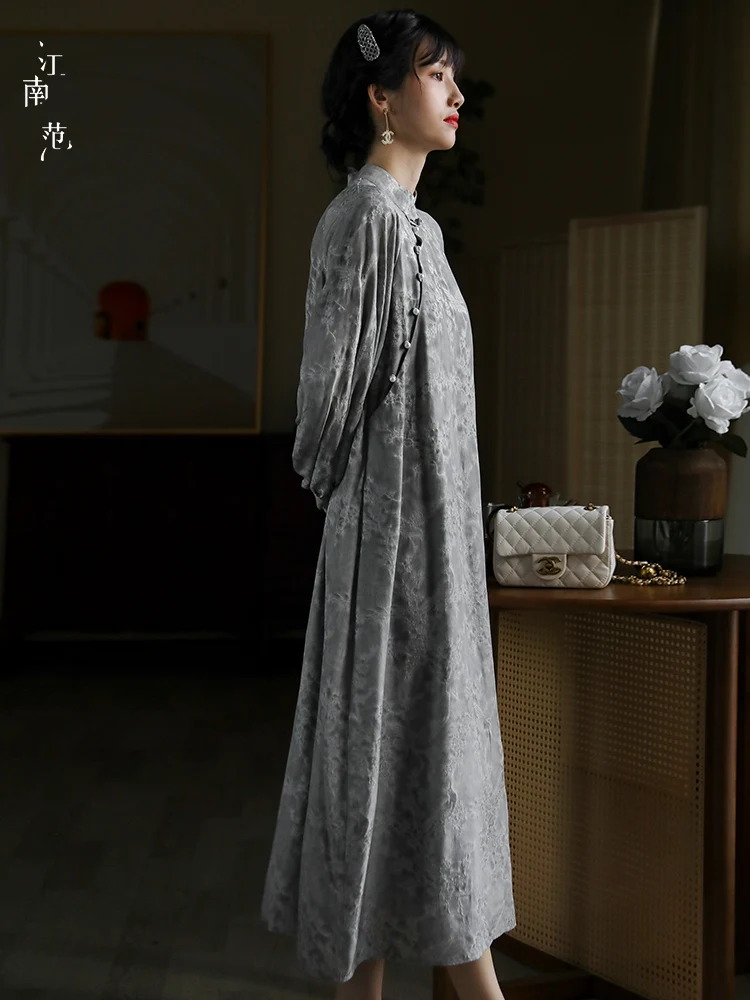 

Современное платье в китайском стиле для полных девушек, свободного кроя, на раннюю осень, скрывающее живот, повседневное, молодежное, женское.