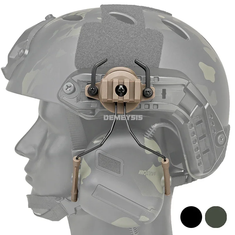 Tactical Helmet Accessories Airsoft Headset Holder Fast Helmets Rail Adapter Set Adjustable Rail Suspension Bracket