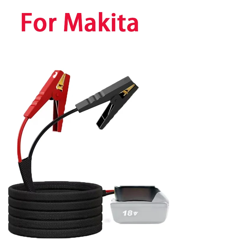 For Makita 18V Li-ion Battery Car Booster Cable 8 Gauge 6.5ft Car Battery Ignitor Jumper Emergency Power Supply Kit