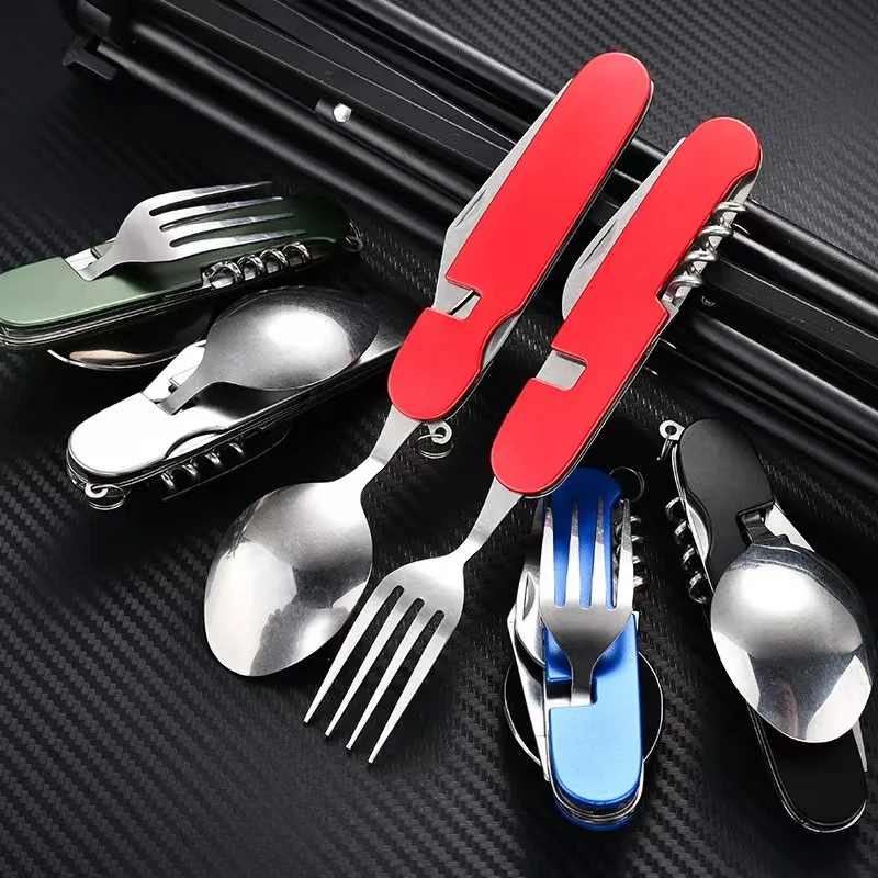 Multifunctional folding detachable combination outdoor travel cutlery Swiss knife gift knife fruit knife portable