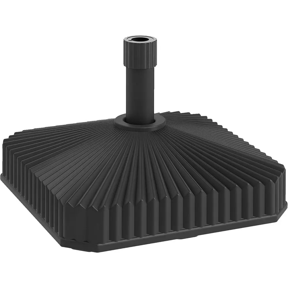 

Усиленная подставка для уличного зонта, выдерживает до 42 фунтов песка или 33 фунтов воды, подходит для сада, зоны у бассейна, черная.