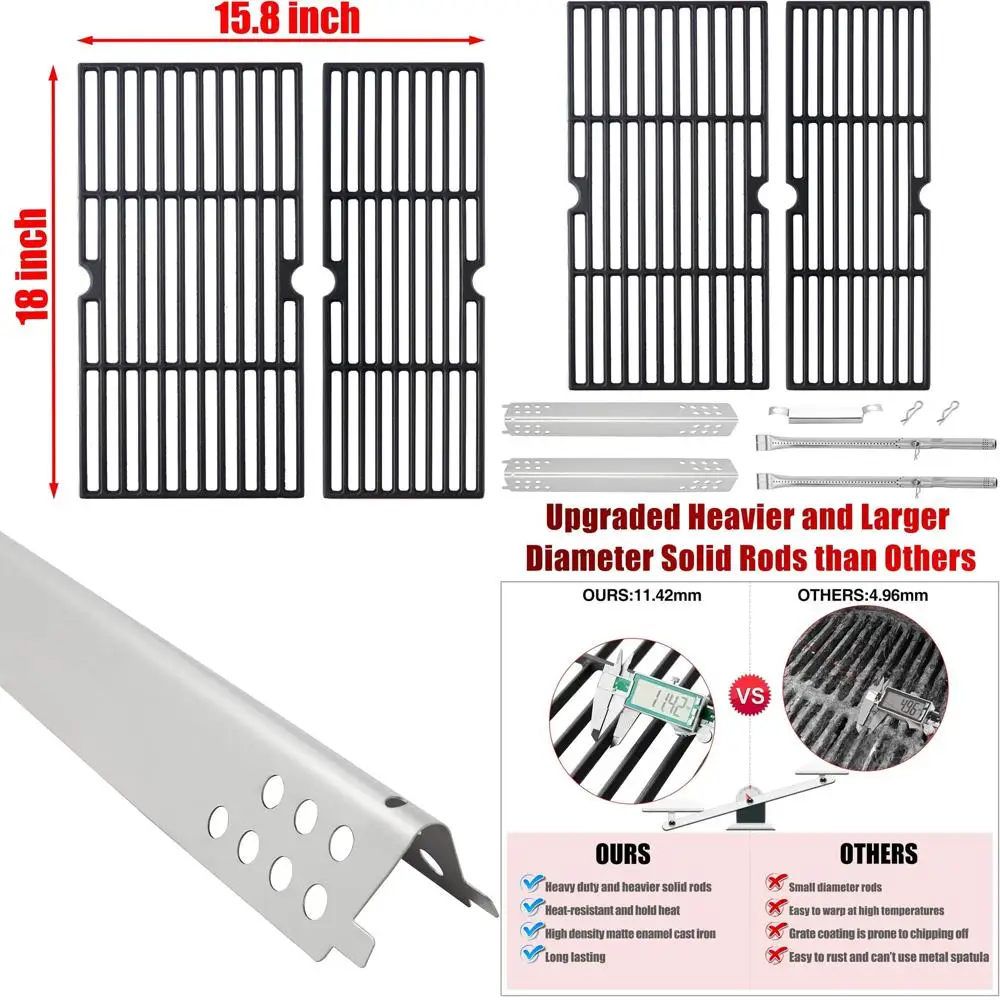 

Charbroil Gas Grill Replacement Parts: Grates, Heat Tent, 2-Burner for Models G470-0002-W1, G470-0004-W1A, G470-5200-W1