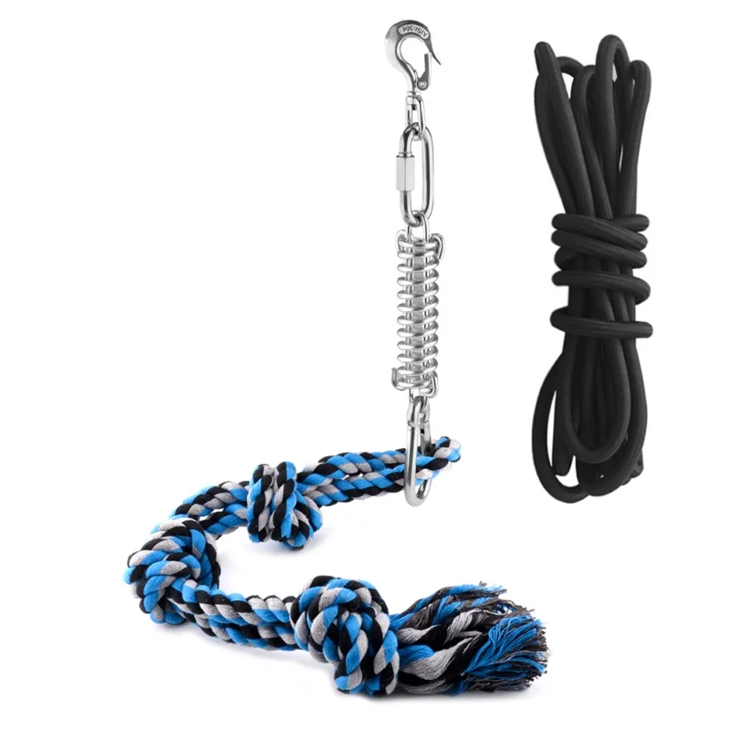 Spring Pole Dog Rope Toy Dog Tug Of War Toy Outdoor Pet Exercise Rope